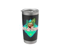 Fort-de-France Martinica Retro Vacaciones Vintage Caribe Vaso térmico de acero inoxidable de doble pared