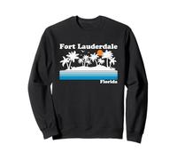 Fort Lauderdale Florida Vintage 80s Tropical Vacaciones Atardecer Sudadera