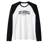 Fort Lauderdale Florida Vintage Camiseta Manga Raglan