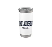 Fort Lauderdale Florida Vintage Vaso térmico de acero inoxidable de doble pared