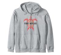 Fort Myers Beach Florida Tortuga Marina Surfer Buceo Souvenir Sudadera con Capucha
