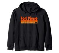 Fort Pierre, Dakota del Sur Estilo retro de los 80 Sudadera con Capucha