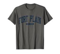 Fort Plain New York NY College University Style Azul Camiseta