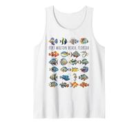 Fort Walton Beach Florida Colorido diseño de Peces Camiseta sin Mangas