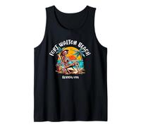 Fort Walton Beach Florida Divertido Esqueleto en el Hot Sun Diseño Camiseta sin Mangas