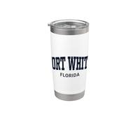 Fort White Florida Vintage Vaso térmico de acero inoxidable de doble pared