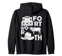 Fort Worth Souvenir Hombres Cowboy Texas Forth Worth Sudadera con Capucha