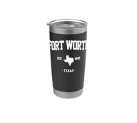 Fort Worth Texas ciudad natal de Texas Fan Fort Worth Texas Vaso térmico de acero inoxidable de doble pared