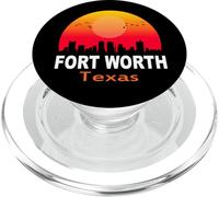 Fort Worth Texas State USA Vintage Retro Sunset City Skyline PopSockets PopGrip para MagSafe