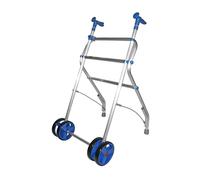 Forta AIR - Andador para Personas Mayores - Andador Plegable y Ligero soporta hasta 100 kg - Regulable en Altura - Andador de Fácil Plegado para Interior - Ruedas Dobles Delanteras (Azul)