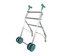 Forta AIR - Andador para Personas Mayores - Andador Plegable y Ligero soporta hasta 100 kg - Regulable en Altura - Andador de Fácil Plegado para Interior - Ruedas Dobles Delanteras (Esmeralda)
