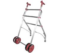 Forta - Andador Air, Andador para ancianos, Ruedas dobles fijas delanteras, Andador Plegable, Peso máximo 100 kg, Coral