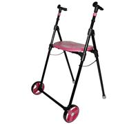Forta - Andador Air-On, Andador para ancianos, Ruedas fijas delanteras, Andador Plegable, Con asiento, Peso máximo 110 kg, Coral