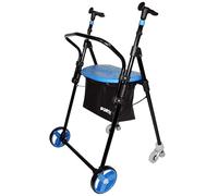 Forta Air On Plus - Andador para Personas Mayores - Andador Plegable y Ligero hasta 110 kg - Altura Ajustable - Uso Exterior (Azul)