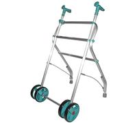 Forta - Andador Air, Andador para ancianos, Ruedas dobles fijas delanteras, Andador Plegable, Peso máximo 100 kg, Verde Esmeralda