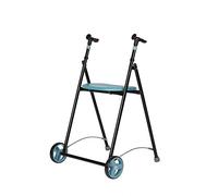 Forta - Andador Air-On, Andador para ancianos, Ruedas fijas delanteras, Andador Plegable, Con asiento, Peso máximo 110 kilogramos, Verde Esmeralda