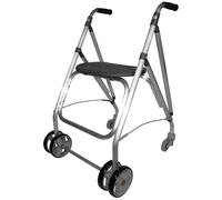 Forta - Andador Ara Plus, Andador para ancianos, Frenos por presión, Andador Plegable, Incluye asiento, Peso máximo 130 kg, Negro