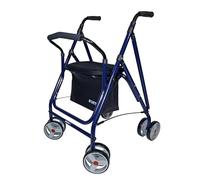Forta - Andador Drakon 1, Andador para ancianos, Freno por presión, Incluye funda de asiento acolchada, Peso máximo 130 kg, Azul