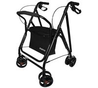 Forta - Andador Drakon 2, Andador para ancianos, Freno de maneta, Incluye funda de asiento acolchada, Peso máximo 130 kg, Negro