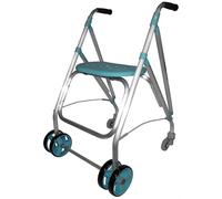Forta - Andador Ara Plus, Andador para ancianos, Frenos por presión, Andador Plegable, Incluye asiento, Peso máximo 130 kg, Verde Esmeralda
