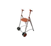 Forta fabricaciones - Andador de aluminio con asiento de FORTA Kamaleón - Salmón, Sin ruedas traseras, Sin cesta