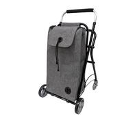 Forta Kimera - Andador con Carro de Compra para Personas Mayores, Andador Ligero de Aluminio con Cesta 25 kg Extraíble, Altura Regulable, Empuñadura Acolchada y Frenos por Presión - Uso Exterior