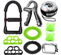 Fortalecedor de agarre de mano,antebrazo fortalecer, 10 piezas de entrenador de antebrazo con agarre de resistencia ajustable, fortalecedor de muñeca, Wrist ball, ejercitador estirador de dedos