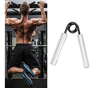 Fortalecedor de agarre manual de Tyenaza, empuñadura manual ajustable de aleación de aluminio, para entrenamiento de fuerza para el antebrazo del hogar (plata)