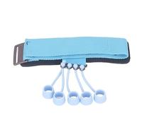 Fortalecedor de Dedos, Entrenador de Fuerza de Agarre Manual de Silicona, Correa de Muñeca de Resistencia Ajustable para Músicos (BLUE)