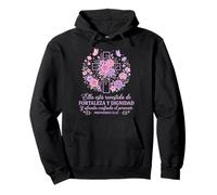 Fortaleza Y Dignidad Cruz Cristiana Floral Cristo Español Sudadera con Capucha