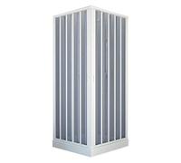 Forte bk100001 Cabina de Ducha, Blanco, 80 x 80 x 185 H riducibile