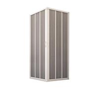 Forte BXF103001 Mampara de Ducha Flex plegable Angular, 80 x 100 x 185 cm, reducible, Color Blanco, 80x100 cm