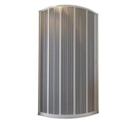 Forte BXF140001 Cabina de Ducha Flex plegable semicircular de Resina PVC, antical, reducible, Resistente a los Golpes, Kit Completo, 90 L x 90 P x 185 H, Color Blanco