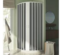 Forte Mampara de Ducha Semicircular 75x75 CM Radio 55 H185 PVC Mod. Sharp Central