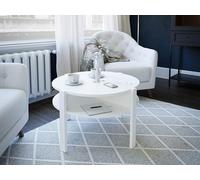 FORTE Mesa de Centro Tobago, Material de Madera, Blanca, An x Al x P: 74,4 x 45,5 x 74,4 cm