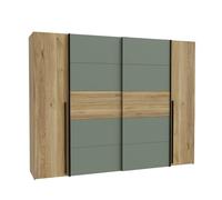 Forte Narago Armario 270 con 4 Puertas giratorias con estantes y Barra para Colgar, Madera de Roble, 270,3 cm de Ancho, 210,5 cm de Alto, 61,2 cm de Profundidad