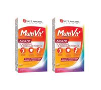 Forté Pharma Multivit Adulto Pack 2 x 28 Comprimidos | Vitaminas 8 semanas | Formato ahorro con 12 vitaminas y 9 minerales para una rutina de bienestar diario completa de vitaminas durante 8 semanas.