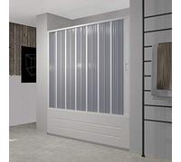 Forte Puerta de Bañera 170 cm en PVC Plegable con Apertura Lateral H 150 cm Color Blanco Mod. Flex