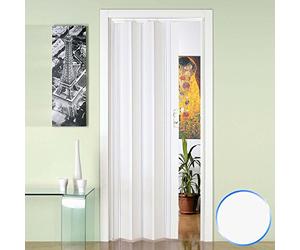 Forte Puerta Plegable de Interior de PVC Blanco 88,5x214 cm Mod.Luciana