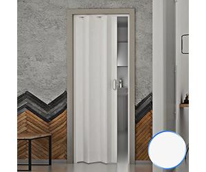 Forte Puerta Plegable de Interior de PVC Blanco Pastel 83x214 cm Mod.Monica