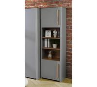 Forte SURFINIO Estantería L 2, Material de Madera, Gris/Roble Catania, An x Al x P: 58,6 x 194,3 x 41,3 cm