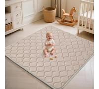 Fortella Alfombra Bebe Acolchada Plegable 120×120cm Lavable, Tapete Bebé de Espuma Actividades Infantil, Manta Juegos Bebés para Parque y Suelo Antideslizante, Gateo y Tummy Time Ideal (Marrón Bosque)