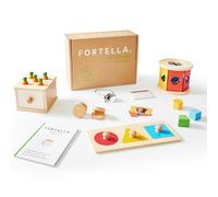 Fortella Go Grow Box, Juguetes Montessori 1 años, 8 en 1 Montessori Regalo Bebe, Juegos educativos de Madera para niño(10-12 Meses)