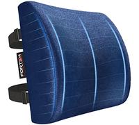 FORTEM Cojin Lumbar Silla Oficina - Almohada Lumbar con Espuma Viscoelástica de Alta Densidad y Funda Lavable - Cojin Ergonómico para Gaming, Trabajo o Viajes Largos