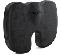 FORTEM Cojín Silla Oficina - Cojín para Silla Ordenador en Forma De U con Espuma Viscoelástica y Diseño Ergonómico para Asiento Coche, Gaming, Viajes en Transporte Público - Funda Lavable