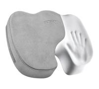 FORTEM Cojín Silla Oficina - Cojín para Silla Ordenador en Forma De U con Espuma Viscoelástica y Diseño Ergonómico para Asiento Coche, Gaming, Viajes en Transporte Público - Funda Lavable