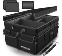 FORTEM Organizador Maletero Coche, Caja Plegable, Accesorios Coche 50L | Base Antideslizante, Correas Ajustables, Varios Compartimentos, Muy Resistente