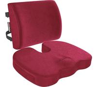 FORTEM Pack Cojín Silla Oficina y Almohada Lumbar - Cojín para Silla Ordenador en Forma De U y Almohada Lumbar con Espuma Viscoelástica para Asiento Coche, Gaming, Trabajo - Fundas Lavables