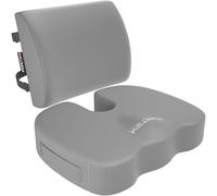 FORTEM Pack Cojín Silla Oficina y Almohada Lumbar - Cojín para Silla Ordenador en Forma De U y Almohada Lumbar con Espuma Viscoelástica para Asiento Coche, Gaming, Trabajo - Fundas Lavables