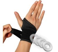 FORTEMOTUS TFCC Muñequera Derecho Recubrimiento de Cobre Muñequera Enrollable para Sobrecarga, Muñeca Túnel Carpiano, Alivio del Dolor para Fitness, Levantamiento de Pesas, Protección Deportiva, M